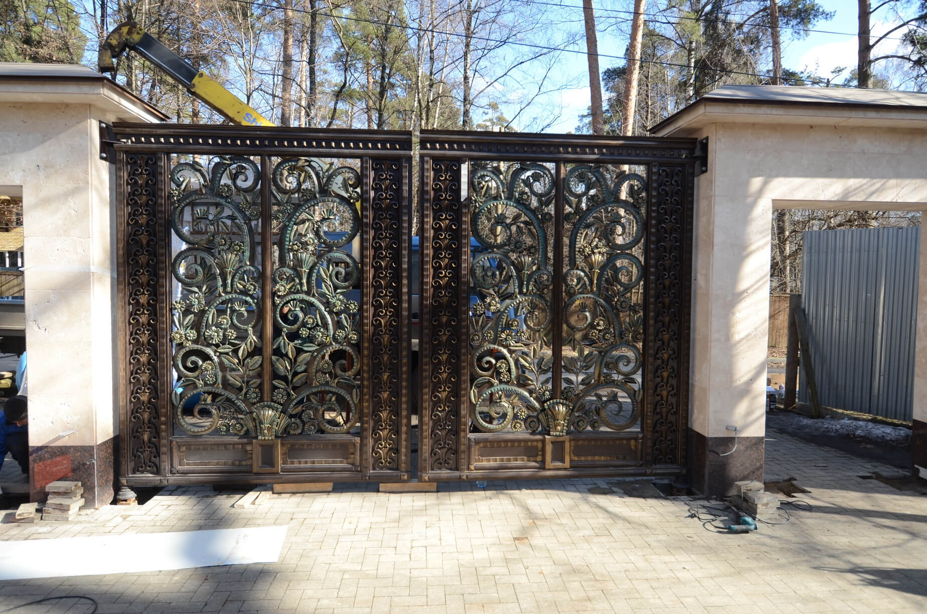 Wrought Iron Gate Art Deco Custom Wrought Iron Gates From Ox